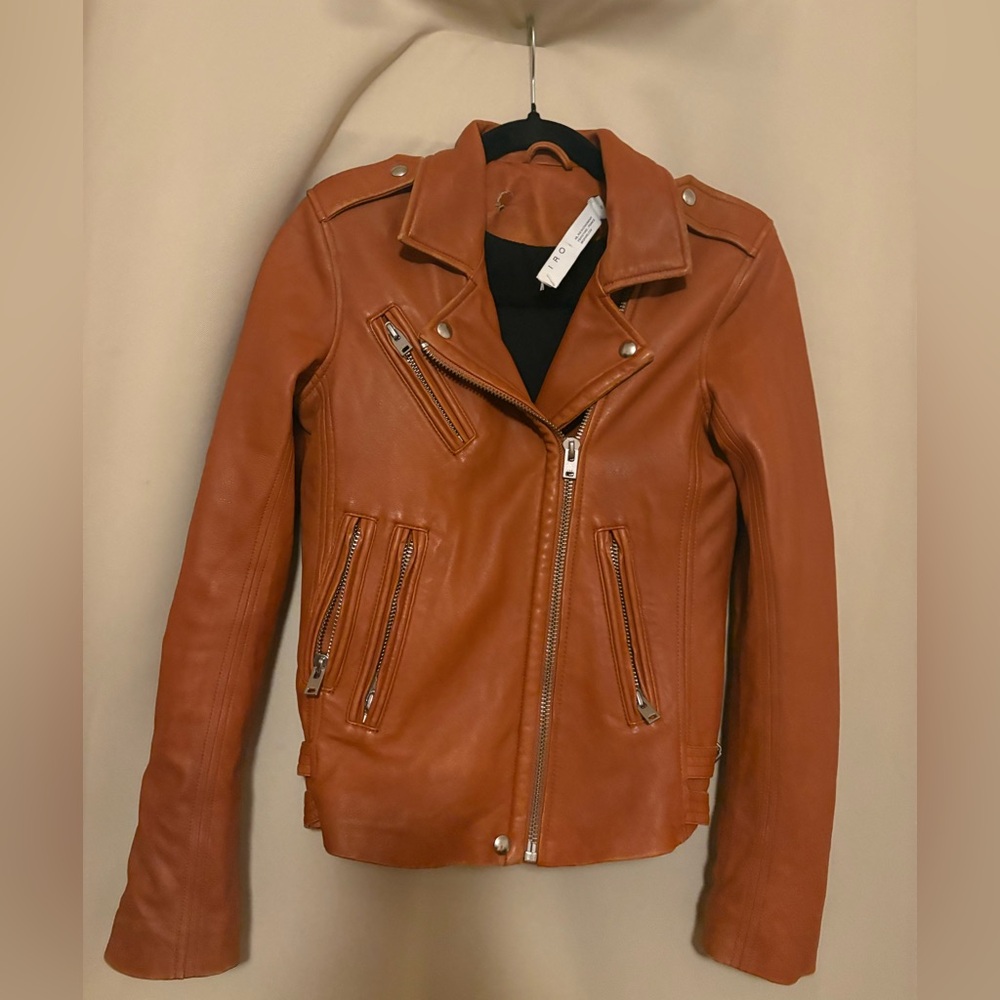 IRO Han cognac leather jacket
